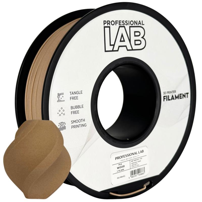 PLA Filament Holz 3D Druck, prof. LAB, 1.75mm, 1KG